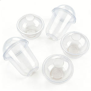 <span class=keywords><strong>Gobelet</strong></span> en <span class=keywords><strong>plastique</strong></span> en forme de U de 12 oz avec couvercle dôme et compartiment à collation, personnalisable avec logo, écologique et recyclable, pour crème glacée, pudding, yaourt et bingsu. - Product Image 3