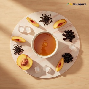 ชานมไข่มุกน้ำเชื่อมพีช ขวด 5 กก. ฮาลาล มังสวิรัติ ขายส่ง - Product Image 4