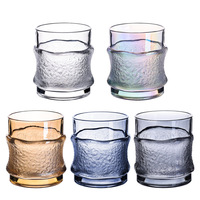 Tasse à glace en verre épaissi anti-brûlure, couleur personnalisée, compatible lave-vaisselle et micro-ondes, style minimaliste/nordique, pour whisky et café