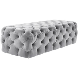 Roosen High Quality Modern American Style Wood Bench Tufted Button Velvet <strong>Queen</strong> Ottoman Sofa <strong>Stool</strong> - Product Image 5