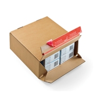 Boîtes en papier d'expédition Eurobox personnalisées en carton ondulé brun avec stratification mate et gaufrage pour le stockage des chaussettes et de la fourrure