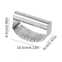Offre Spéciale – Ensemble Presse-ail 3 Pièces en Acier Inoxydable Personnalisable avec Éplucheur en Silicone et Brosse de Nettoyage – Durable et Facile à Utiliser pour la Cuisine