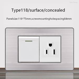 Prise murale standard américaine, série de panneaux en acier inoxydable, prise USB pour ordinateur, prise de charge de type C - Product Image 4