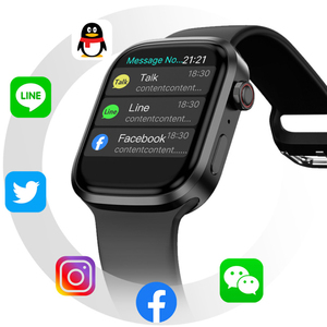 Montres intelligentes de sport prêtes à être expédiées, écran AMOLED de haute qualité, appels téléphoniques, messages <span class=keywords><strong>WhatsApp</strong></span>, 2 bracelets, montres intelligentes - Product Image 4