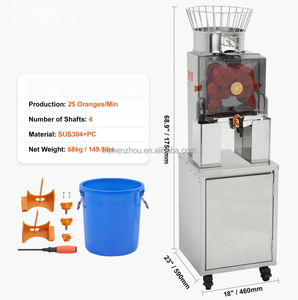 Exprimidor de <span class=keywords><strong>Naranjas</strong></span> Comercial, Extractor de Jugo con Alimentación Automática y Caja de Filtro Extraíble, Cubierta de <span class=keywords><strong>PC</strong></span>, 3 Cubos Recolectores de Cáscara - Product Image 6