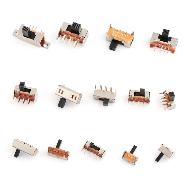 Right Angle SPDT DPDT 2/3/4 Position 1P2T 1P3T 2P2T 2P3T 2P4T Pcb Mounted On-Off On-Off-On 3 4 6 Pins SK-Series Slide Switches