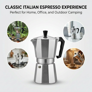 Cafetière portable Kingze de style classique pour cuisinière, 50ml 100ml 150ml 300ml 450ml 600ml, Moka Pot à expresso italien - Product Image 6