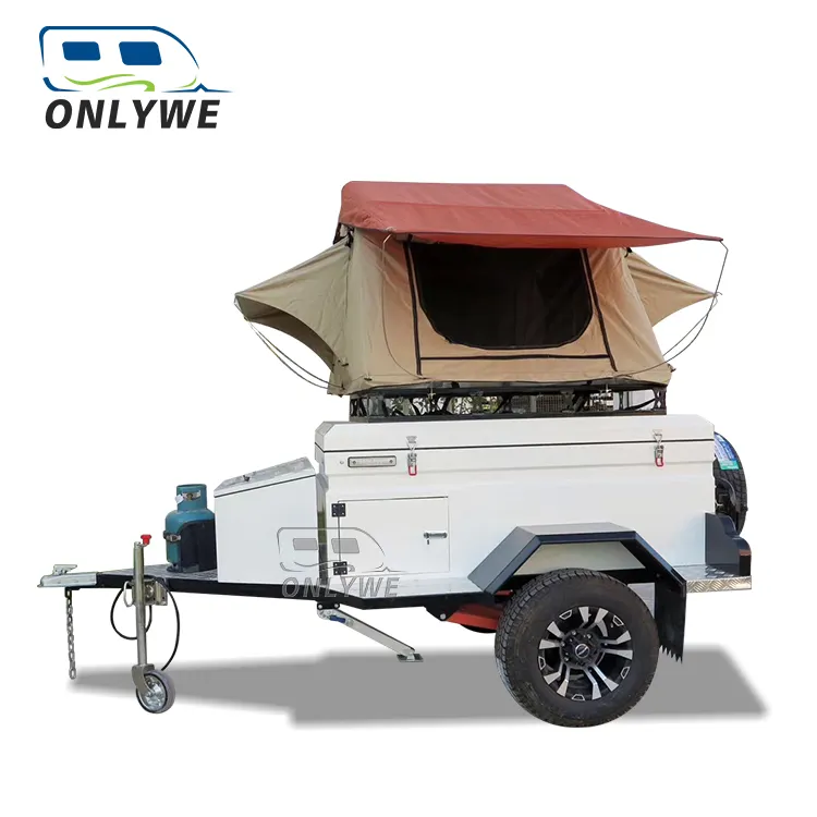 ONLYWE Tenda Camping Mini Ringan Offroad, Tenda Traveling Trailer Mini untuk Berkemah