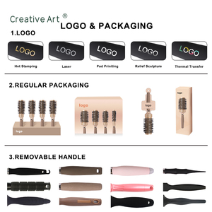 Fabrik Großhandel lockiges Haar Styling-Bürste Keramik runde thermische Haar bürste nicht elektrische profession elle Blowout-Bürste - Product Image 6