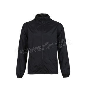 Premium Soft Polyester Waterproof <strong>Black</strong> <strong>Rain</strong> Coat <strong>Rain</strong> <strong>Jacket</strong> With Custom logo - Product Image 6