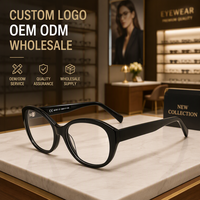 94707 Bingkai Kacamata Optik Model Cat Eye Kupu-kupu Bahan Asetat Logo Kustom OEM ODM Grosir