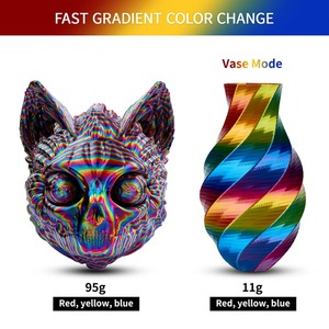 Filament d'impression 3D <span class=keywords><strong>ERYONE</strong></span> PLA <span class=keywords><strong>Silk</strong></span> Twist Rainbow Premium Brillant 1KG Multicolore Matériau d'impression 3D à fort trafic - Product Image 3