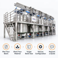 Imberson 10000L Ligne de production clé en main pour lavage de liquides avec homogénéisateur à cisaillement élevé