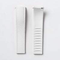 Bracelet de montre en caoutchouc fluoroélastomère FKM premium Win-Win, à dégagement rapide, extrémités courbées, adaptable, 18-24 mm