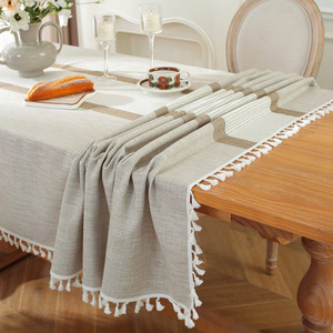 <span class=keywords><strong>Mantel</strong></span> de rayas anchas medianas de poliéster <span class=keywords><strong>Mantel</strong></span> simple a rayas al por mayor - Product Image 1