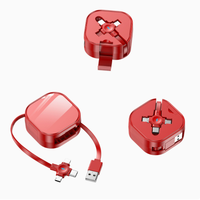 Cable de Datos Tres en Uno USB Tipo-C de Carga Rápida 5A/6A con Conductor de Cobre Puro y Revestimiento de TPE para Teléfonos Móviles