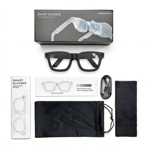 Lunettes Intelligentes Photochromiques IA avec Caméra 8MP, Enregistrement Vidéo et Audio HD 1080P, Double Micro 5.3, Lentille Noire, Lecteur de Musique - Product Image 3