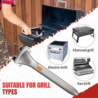 Barbecue électrique gril brosse gril nettoyant automatique vapeur gril brosse rotatif brosse nettoyant avec poils en acier inoxydable