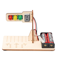 Kit de feux de circulation en bois STEM, outils pédagogiques avec télécommande, projet éducatif DIY, jouet pour enfants