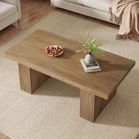 Table basse 120 x 60 x 45 cm, table rectangulaire en bois pour salon, table de canapé rustique style ferme, table basse