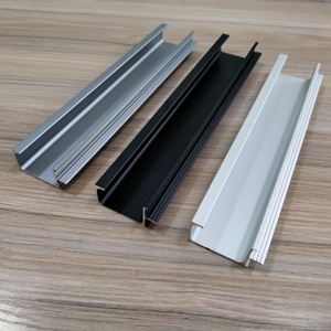 Profilo del telaio della porta di alluminio dell'armadio da cucina di colore grigio e oro del ferro opaco per la porta di vetro dell'armadio - Product Image 5