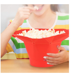 Outil de cuisine écologique pour la maison, fabricant de <span class=keywords><strong>popcorn</strong></span> en silicone sans BPA, poignée pliable, bol de voyage portable, plat pliable DIY - Product Image 6