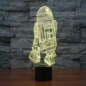 Rocketรูปร่าง3D Led Nightโคมไฟตกแต่งในร่มข้างเตียงนุ่มสำหรับทารกSleeping - Product Image 1