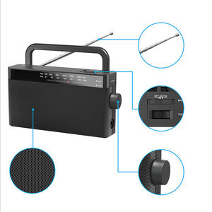 Factory OEM Portable AM FM Radio with Built in <b>Speaker</b> <b>USB</b> Rechargeable Handheld Stereo Radio for Home and Outdoor Activities - Product Image 3