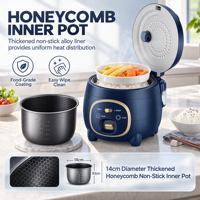 Cuisinière à riz électrique 1,8 L 300 W pour la maison, mini-cuiseur à riz et à soupe antiadhésif