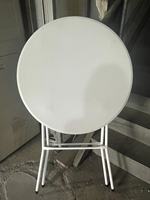 Table de Cocktail Pliante Ronde Blanche Moderne de Fabricant, Haute, Étanche, en Plastique, pour Événements en Extérieur et dans les Parcs