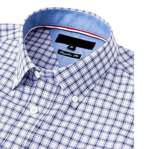 Men's Check Pattern <b>Dress</b> <b>Shirt</b> <b>Long</b> <b>Sleeve</b> Business Casual Woven Top OEM Factory For Office Wear Wholesale Buyers - Product Image 3