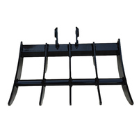 Ensemble complet d'accessoires pour mini-excavatrice, râteau de haute qualité, design durable avec dents