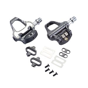 Pedales Ligeros de Fibra de Carbono con Calas de Bloqueo Compatibles con <span class=keywords><strong>SPD</strong></span> para Bicicleta de Carretera y Equipo para <span class=keywords><strong>MTB</strong></span> y Ciclismo - Product Image 6