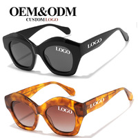 Lunettes de soleil de luxe polarisées de haute qualité 2026 pour hommes, vente en gros, lunettes surdimensionnées, lunettes de soleil œil de chat de créateur pour femmes avec logo