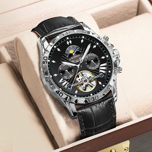 Orologio Meccanico Automatico da Uomo <span class=keywords><strong>Glenn</strong></span> Brand con Cassa in Lega, Riserva di Carica, Impermeabile, Quadrante Luminoso - Stile Business Casual - Product Image 1