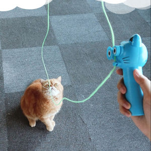 Manufacturer wholesale blue pink string teaser cat launcher toy