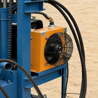 Foreuse hydraulique électrique entièrement automatique de 7,5 kW pour puits d'eau, montée sur roues, profondeur maximale 120 m, petit forage