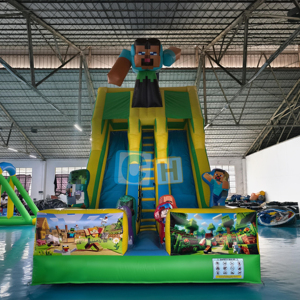 Penjualan terlaris komersial kualitas baik balon Bouncer Kastil pantul dengan dewasa Dual lane Slide kering dengan rintangan - Product Image 1