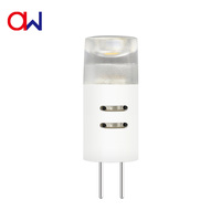 Ampoule LED G4 Bi-pin AC/DC12V 1W 90-110LM pour éclairage de lustre intérieur, 2 LED avec corps en plastique, alimentation DC