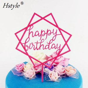 Decorazione per Torta in Acrilico '<span class=keywords><strong>Buon</strong></span> <span class=keywords><strong>Compleanno</strong></span>', Accessori per Pasticceria, Decorazione per Cupcake, Matrimonio, Festa di <span class=keywords><strong>Compleanno</strong></span>, Topper per Torte PQ275 - Product Image 2