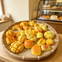 Jouet en PU souple à rebond lent, jouet alimentaire simulé, grand pain en forme de pain ananas, modèle anti-stress à presser