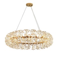 Nordique créatif luxe salon cristal lampe pissenlit lustre fleurs Internet célébrité magasin de vêtements pendentif lumières