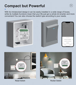 Module d'interrupteur intelligent Wi-Fi, pas de fil neutre requis, relais de disjoncteur 2 3 4 gangs, neutre en option, Alexa <span class=keywords><strong>Hey</strong></span> <span class=keywords><strong>Google</strong></span> 240V 10A - Product Image 6