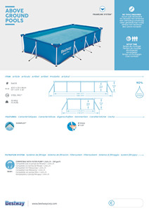 <span class=keywords><strong>Bestway</strong></span> 56405 <span class=keywords><strong>Piscine</strong></span> en <span class=keywords><strong>acier</strong></span> hors sol de petite taille pour les maisons avec réservoir d'eau en PVC pour adultes, enfants et nouveau-nés - Product Image 6