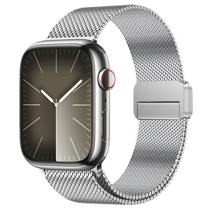 Cinturino Milanese in Metallo con Fibbia a Loop per <span class=keywords><strong>Apple</strong></span> <span class=keywords><strong>Watch</strong></span> 38 40 41 mm 42 44 <span class=keywords><strong>45</strong></span> 49 mm e Samsung 22 mm - Product Image 5