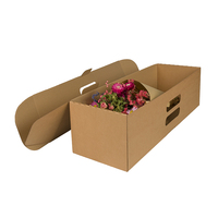 Boîte de livraison de fleurs de plantes vivantes ondulées personnalisées Boîte d'expédition de fleurs pour bouquets