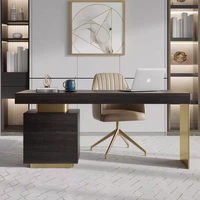 Ensemble de bureau et de chaises de bureau à domicile minimaliste italien, combinaison de bureau d'écriture