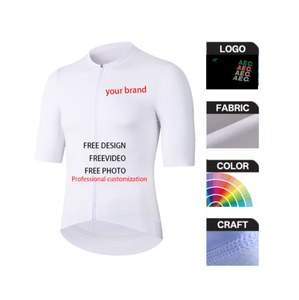 Custom Eco-Friendly Four-Way Stretch Spandex/Polyester Cycling Jersey Breathable Lightweight Quick Dry Cycling Clothing For Club