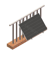 Supports de montage de panneaux solaires triangulaires réglables AL6005-T5 en aluminium anodisé certifiés CE pour balcon et toit plat Snergytech
