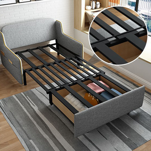 Hot Sell Save Space Multi-purpose <b>Sofa</b> <b>Bed</b> Easy to Clean Fabric Folding <b>Sofa</b> <b>Bed</b> Sleeper Living Room Metal <b>Frame</b> - Product Image 2